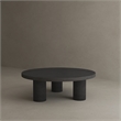 Nat Round Coffee Table Large In Black Concrete