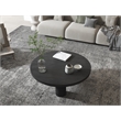 Nat Round Coffee Table Large In Black Concrete