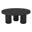 Nat Round Coffee Table Medium In Black Concrete