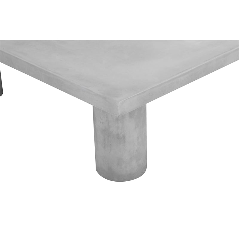 Nat Square Coffee Table Large In Light Gray Concrete