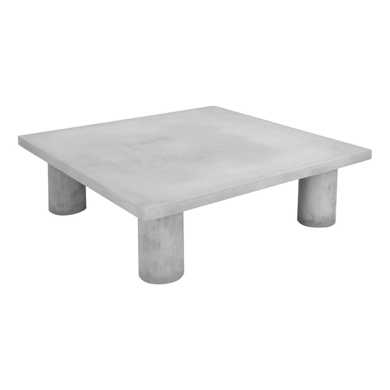 Nat Square Coffee Table Large In Light Gray Concrete