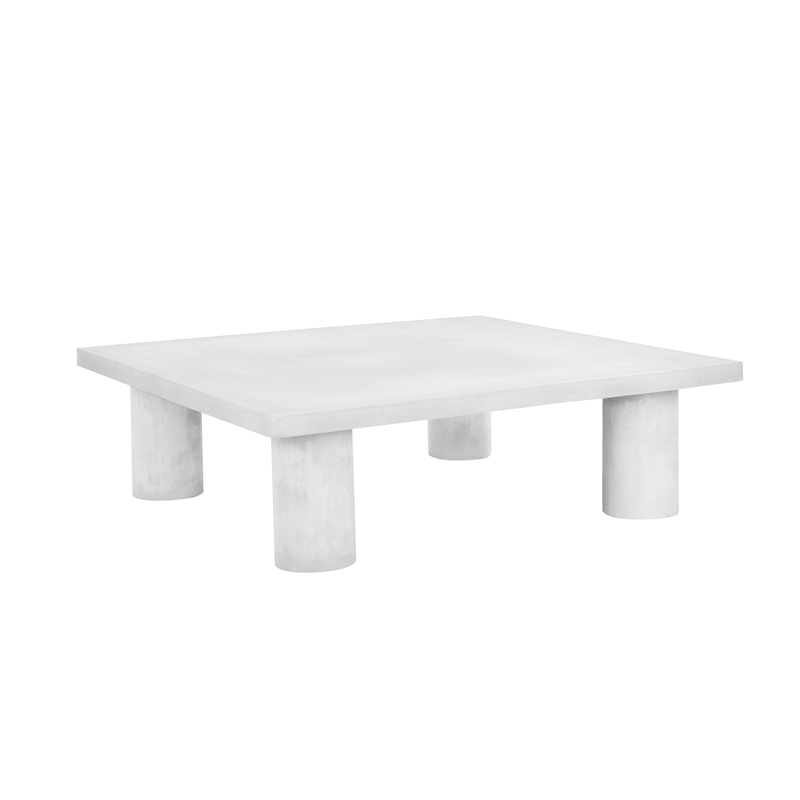 Nat Square Coffee Table Large In Ivory Concrete