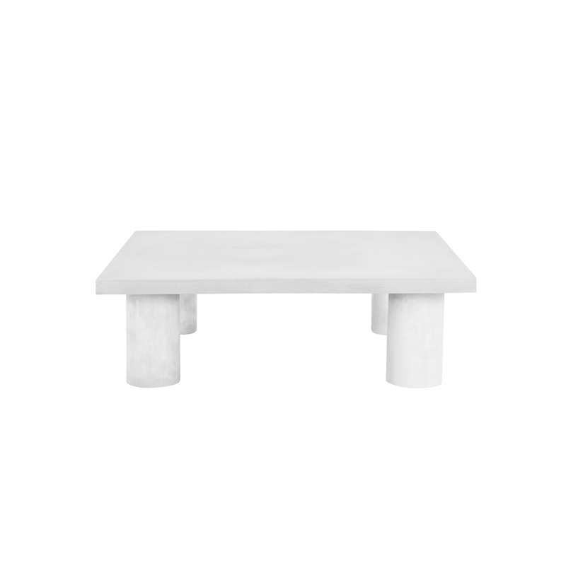 Nat Square Coffee Table Large In Ivory Concrete