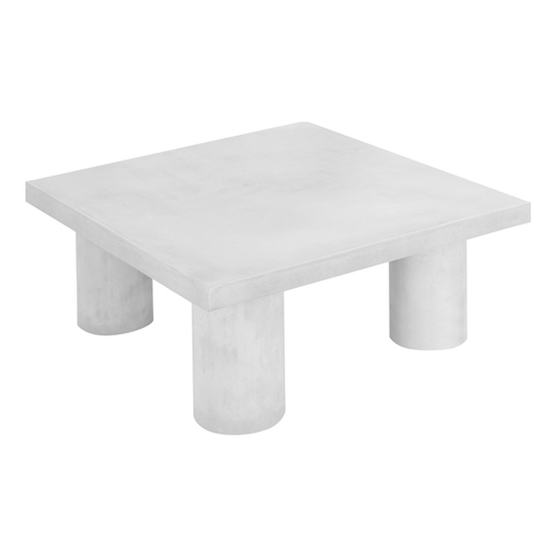 Nat Square Coffee Table Small In Ivory Concrete