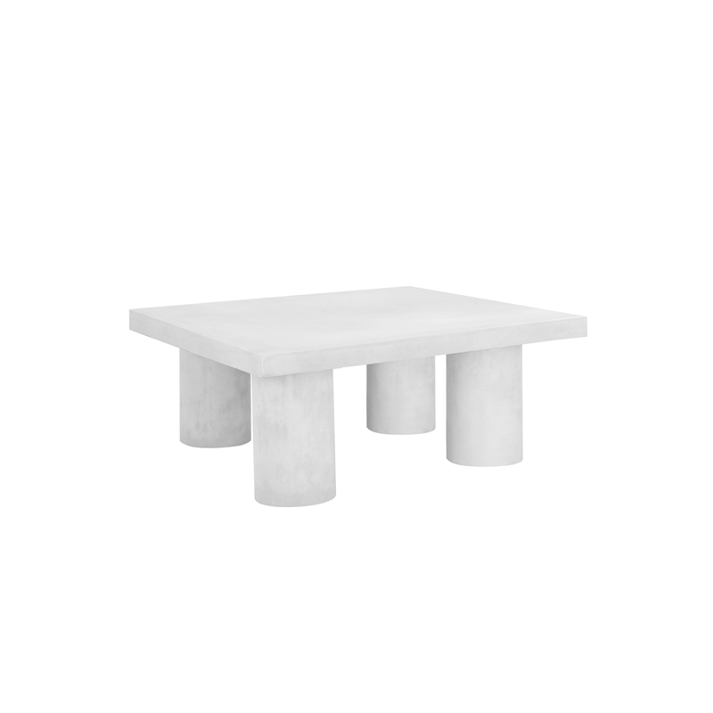 Nat Square Coffee Table Small In Ivory Concrete