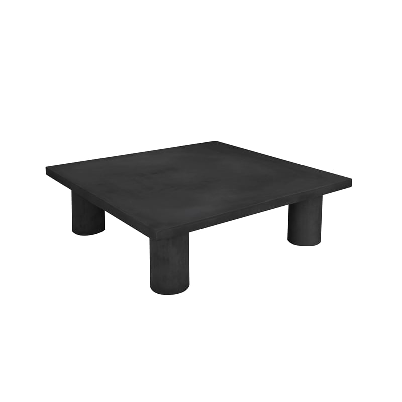 Nat Square Coffee Table Large In Black Concrete