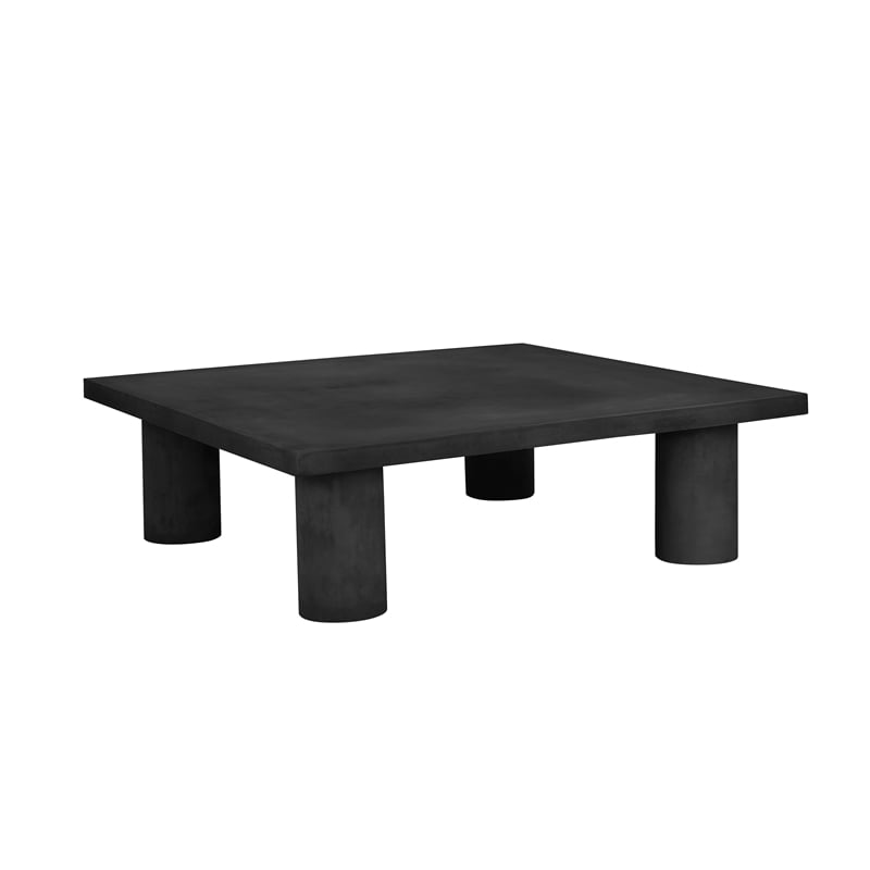 Nat Square Coffee Table Large In Black Concrete