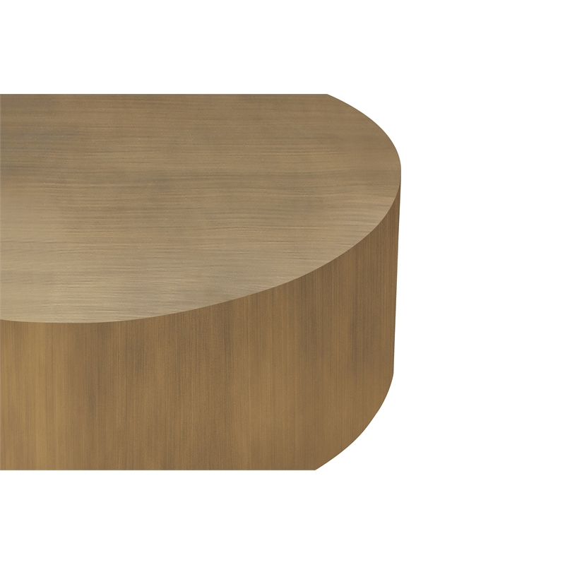 Uno Coffee Table in Brushed Brass Steel