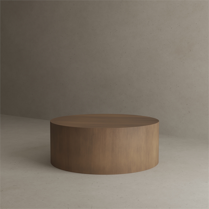 Uno Coffee Table in Brushed Brass Steel