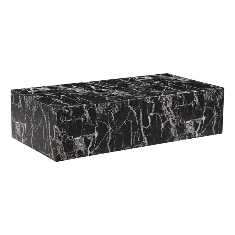 Spencer Coffee Table in Faux Black Marble