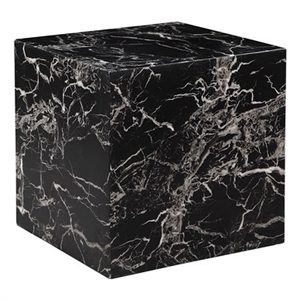 Spencer Large Side Table in Faux Black Marble