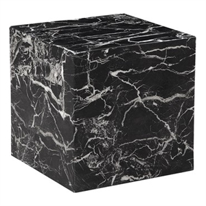 Spencer Small Side Table in Faux Black Marble