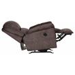 Macon Power Rocker Recliner in Chocolate Brown Polyester Fabric