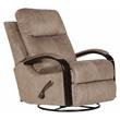 Thomas Swivel Glider Recliner in Portabella Brown Polyester Fabric