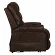 David Power Lift Recliner with Heat and Massage in Chocolate Brown Fabric