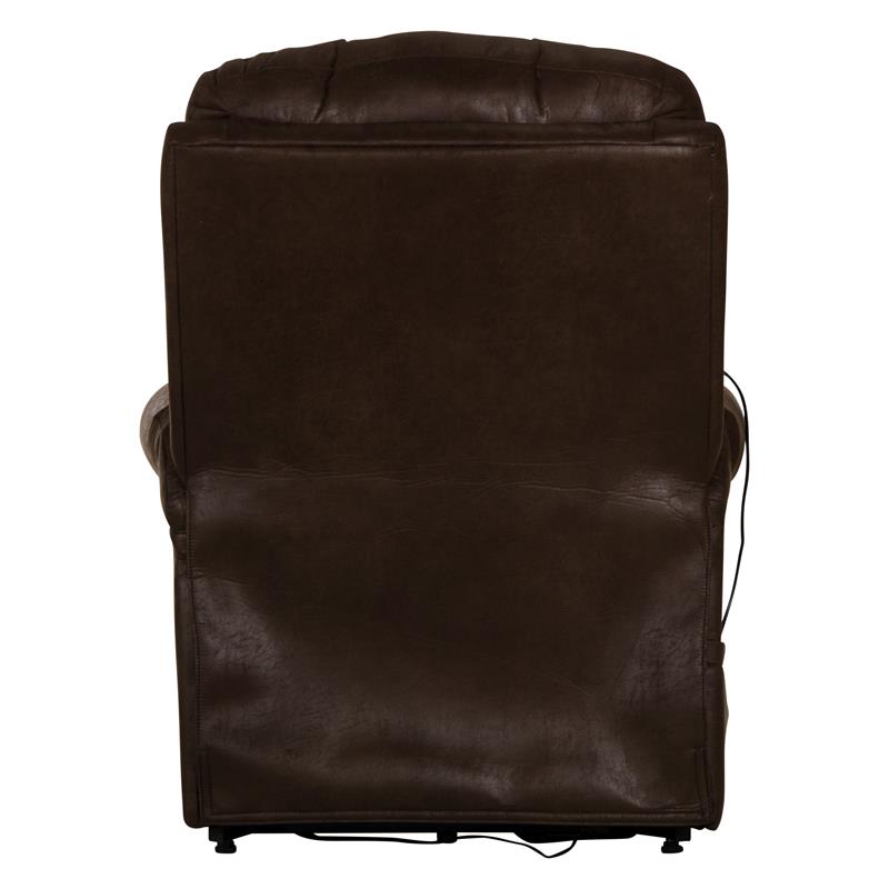 David Power Lift Recliner with Heat and Massage in Chocolate Brown Fabric