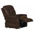 David Power Lift Recliner with Heat and Massage in Chocolate Brown Fabric