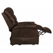David Power Lift Recliner with Heat and Massage in Chocolate Brown Fabric