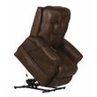 David Power Lift Recliner with Heat and Massage in Chocolate Brown Fabric