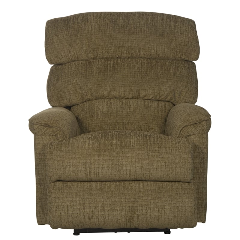 Atkins Power Wall Hugger Recliner in Mocha Brown Polyester Fabric