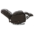 Langston Chaise Swivel Glider Recliner in Brown Top Grain Italian Leather