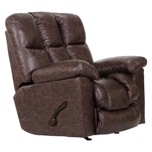 Tommy Smooth Glider Recliner in Brown Polyester Fabric