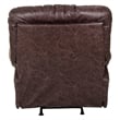 Tommy Power Rocker Recliner in Brown Polyester Leather Look Fabric