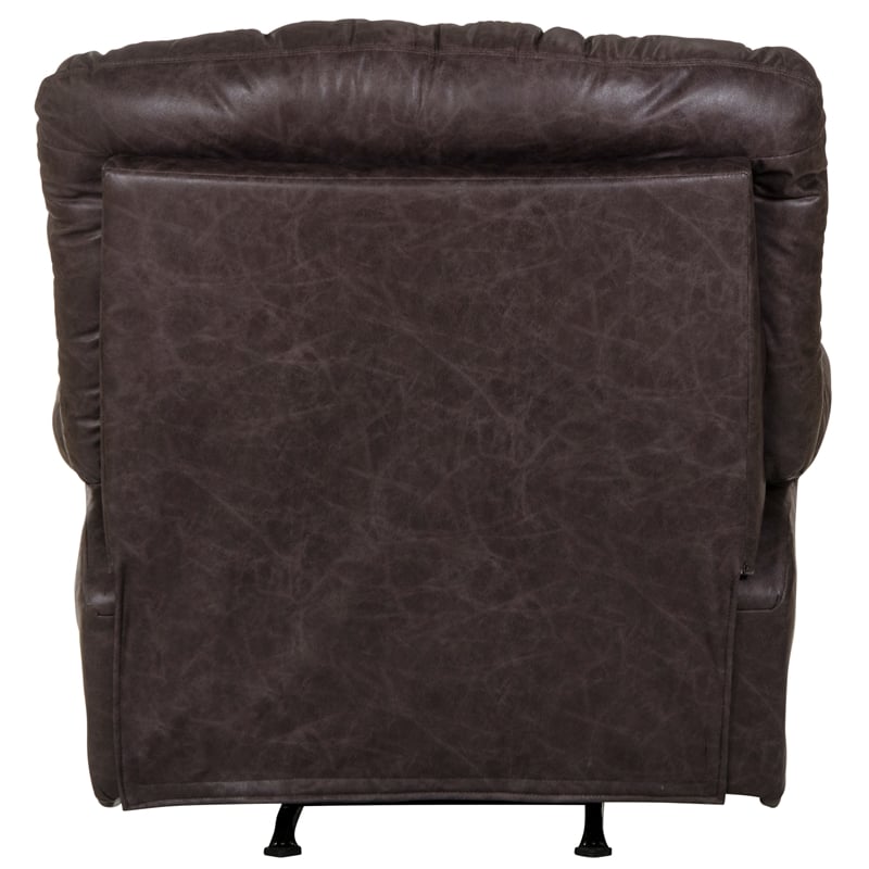 Tommy Full Chaise Glider Recliner in Gray Polyester Fabric