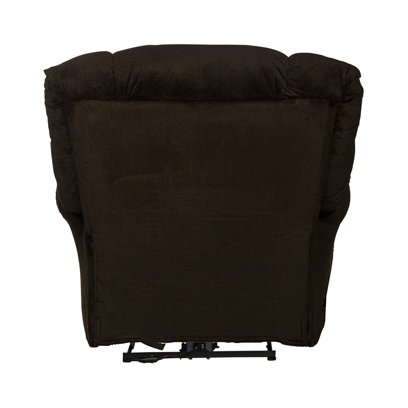 Johnson Power Lay Flat Recliner in Brown Polyester Fabric