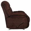Johnson Chaise Rocker Recliner in Cranberry Red Polyester Fabric