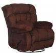 Johnson Chaise Swivel Glider Recliner in Cranberry Red Polyester Fabric