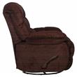 Johnson Chaise Swivel Glider Recliner in Cranberry Red Polyester Fabric