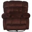 Johnson Chaise Swivel Glider Recliner in Cranberry Red Polyester Fabric