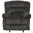 Johnson Chaise Rocker Recliner in Gray Polyester Fabric