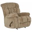 Johnson Chaise Rocker Recliner in Chateau Brown Polyester Fabric