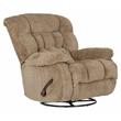 Johnson Chaise Swivel Glider Recliner in Brown Polyester Fabric