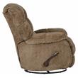 Johnson Chaise Swivel Glider Recliner in Brown Polyester Fabric