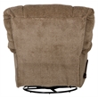 Johnson Chaise Swivel Glider Recliner in Brown Polyester Fabric