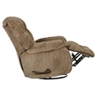 Johnson Chaise Swivel Glider Recliner in Brown Polyester Fabric