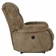 Johnson Power Lay Flat Recliner in Chateau Brown Polyester Fabric