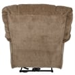 Johnson Power Lay Flat Recliner in Chateau Brown Polyester Fabric
