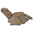 Johnson Power Lay Flat Recliner in Chateau Brown Polyester Fabric