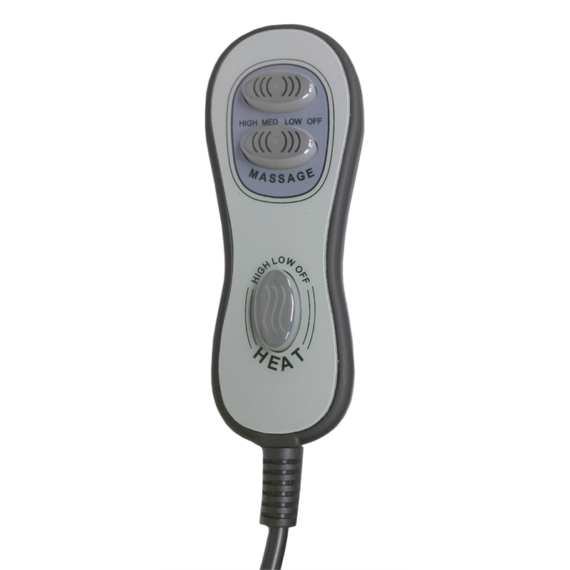 Batts Chaise Rocker Recliner with Heat & Massage in Beige Polyester Fabric