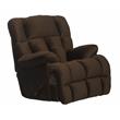 Cirrus Chaise Rocker Recliner in Chocolate Brown Polyester Fabric