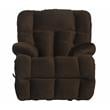Cirrus Chaise Rocker Recliner in Chocolate Brown Polyester Fabric