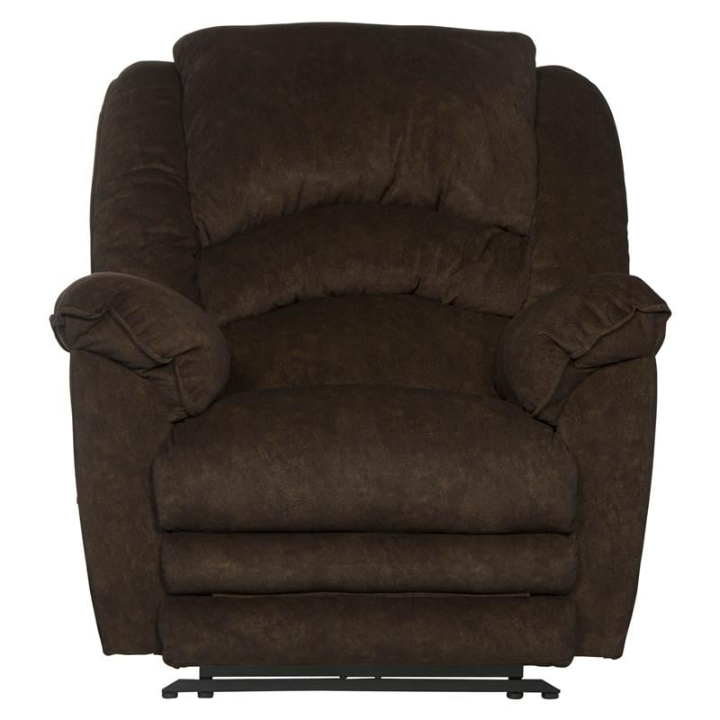 Dolan Power Lay Flat Recliner in Chocolate Brown Polyester Fabric