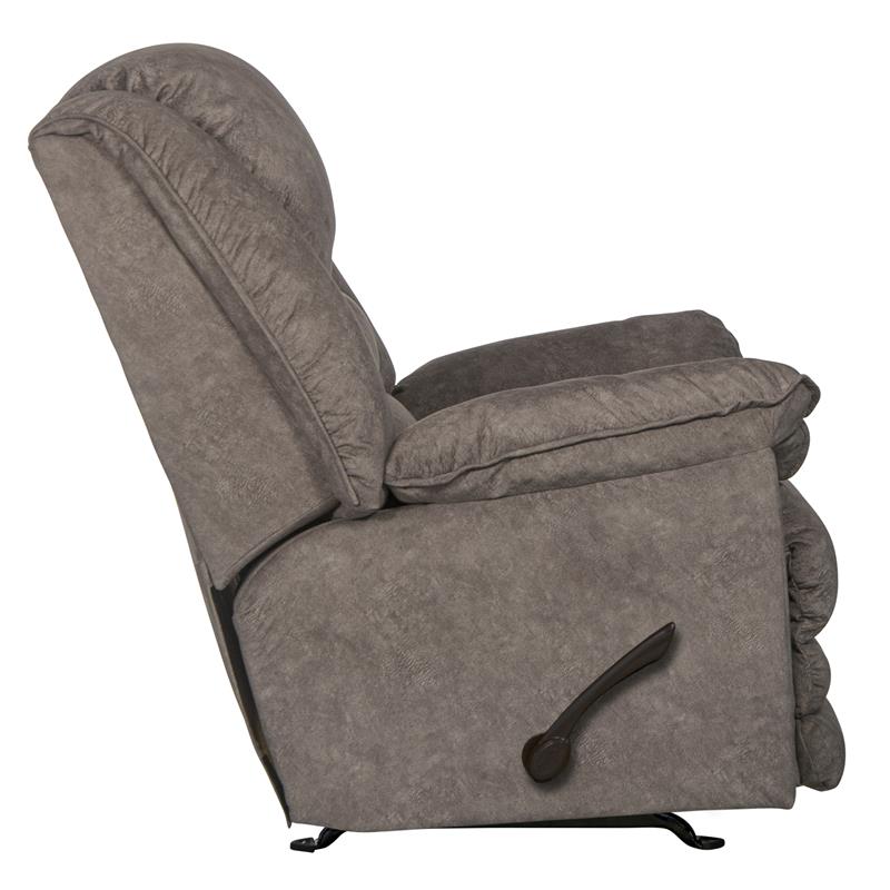 Dolan Chaise Rocker Recliner in Gray Polyester Fabric