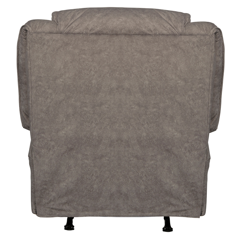 Dolan Chaise Rocker Recliner in Gray Polyester Fabric
