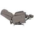 Dolan Chaise Rocker Recliner in Gray Polyester Fabric