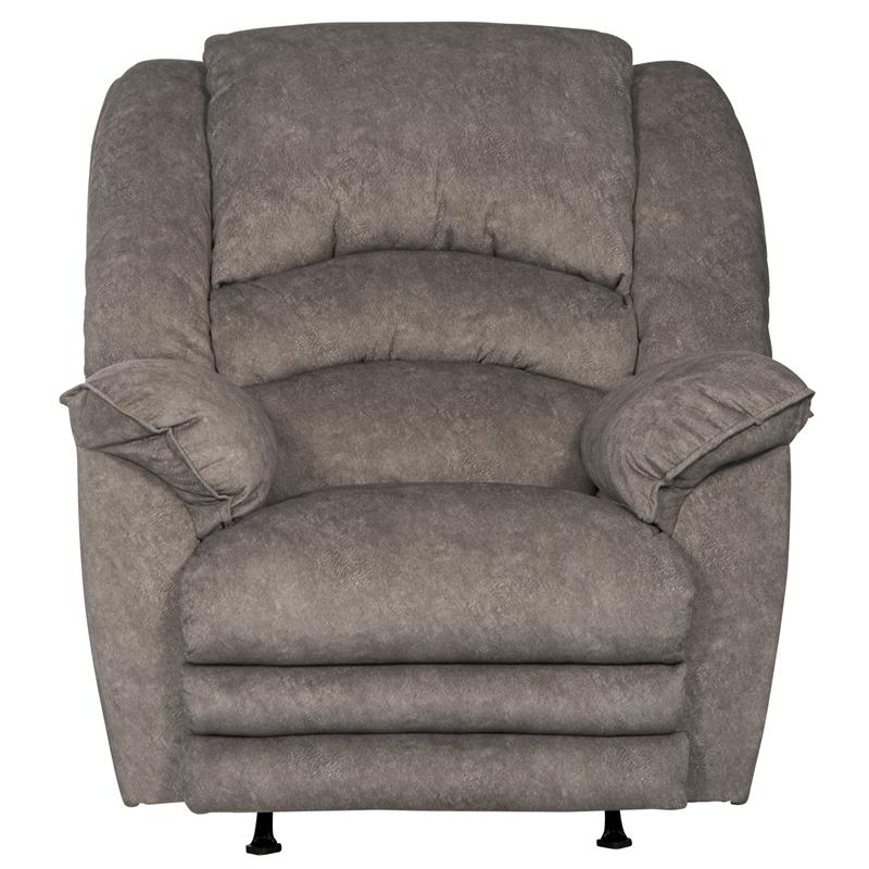 Dolan Chaise Rocker Recliner in Gray Polyester Fabric